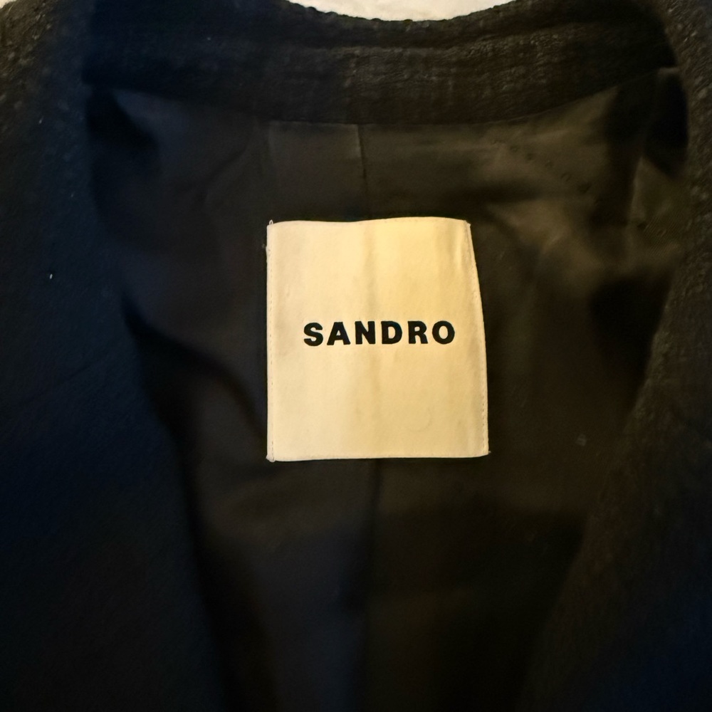 Sandro Cropped Tweed Blazer - Picture 2 of 3